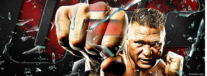 Photo brock lesnar fighting Facebook Cover for Free