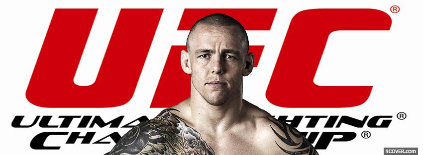 Photo ufc wrestling red logo Facebook Cover for Free