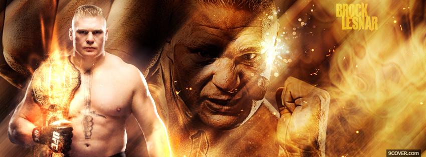 Photo brock lesnar fire Facebook Cover for Free