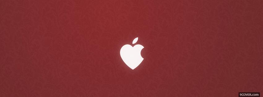 Photo love apple shaped heart Facebook Cover for Free