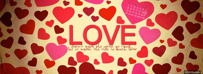 Photo love and cute hearts Facebook Cover for Free