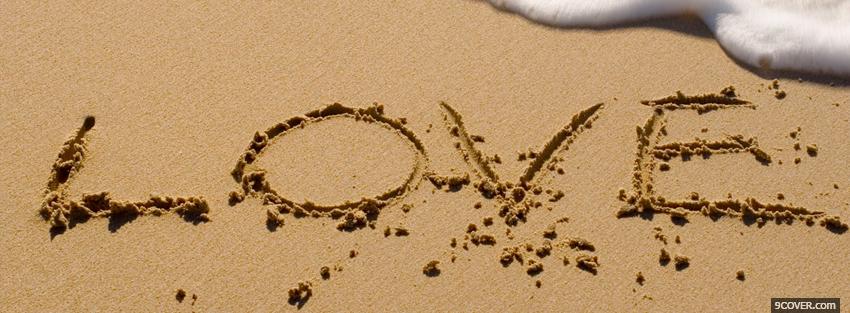 Photo love in the sand Facebook Cover for Free