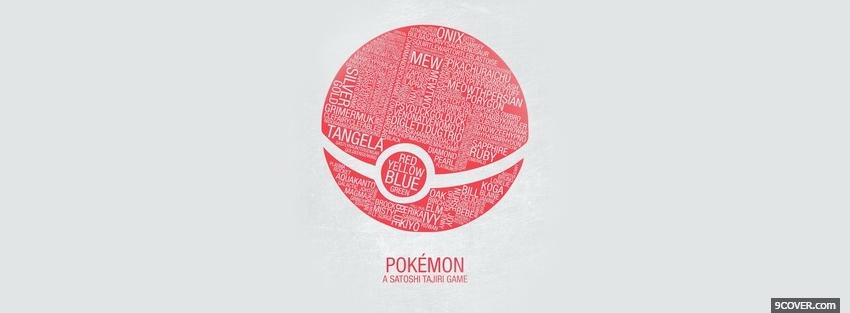 Photo red pokemon ball quotes Facebook Cover for Free