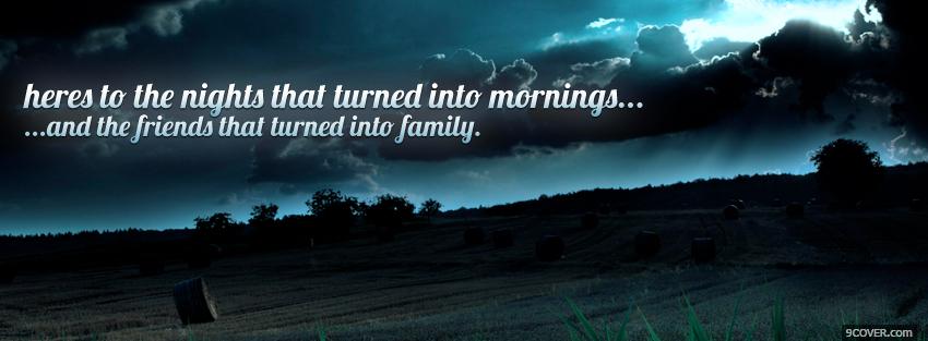 Photo nights turned into mornings Facebook Cover for Free