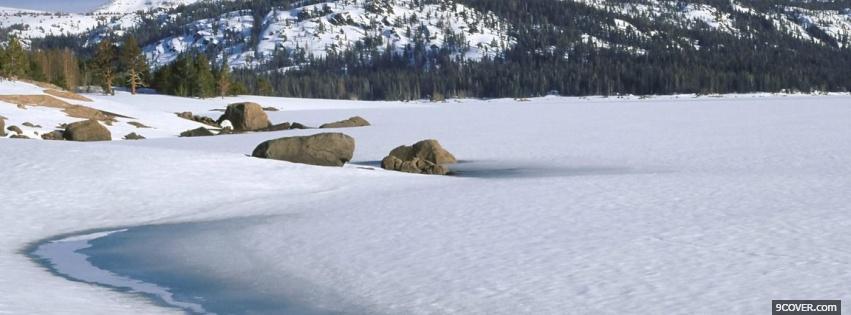 Photo nature winter in sierra nevada Facebook Cover for Free