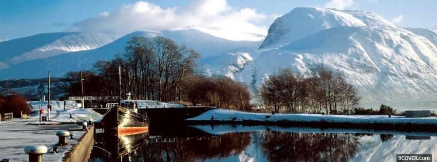 Photo nature great white mountains Facebook Cover for Free