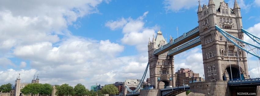 Photo nature tower bridge Facebook Cover for Free