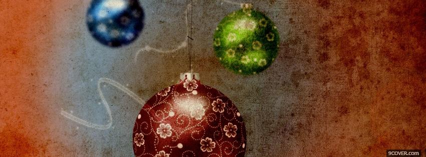 Photo elegant christmas ornaments Facebook Cover for Free