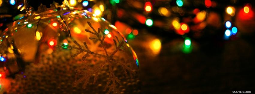 Photo holiday multicolored lights Facebook Cover for Free