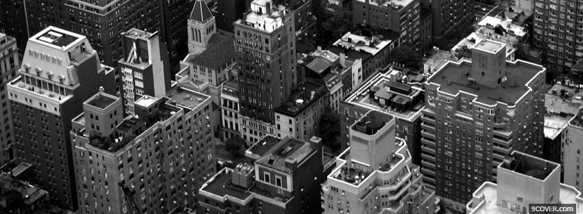 Photo black and white new york Facebook Cover for Free
