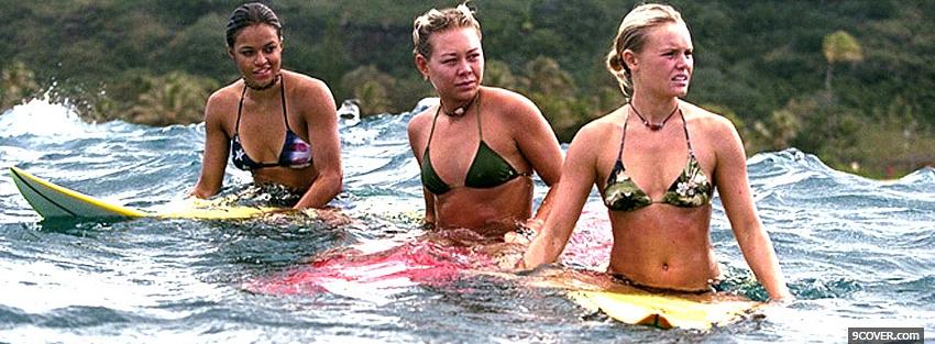 Photo movie blue crush girls in the ocea Facebook Cover for Free