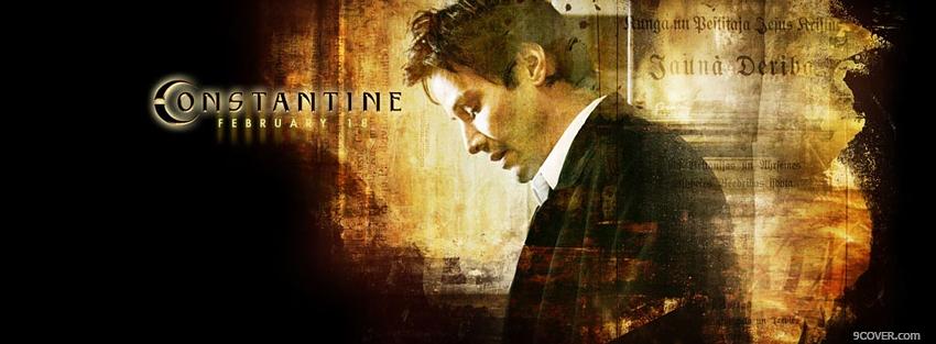 Photo constantine starring keanu reeves Facebook Cover for Free