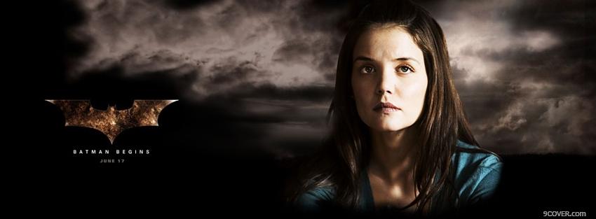 Photo movie actress in batman begins Facebook Cover for Free