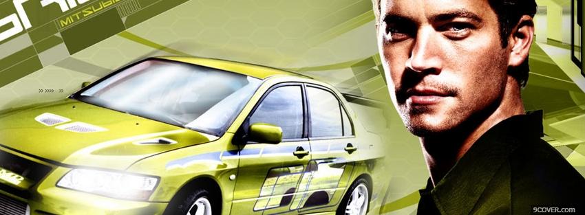 Photo movie 2 fast 2 furious lime car Facebook Cover for Free