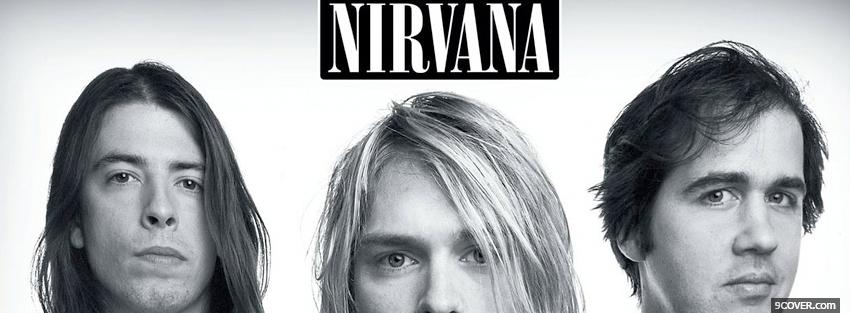 Photo nirvana black and white Facebook Cover for Free