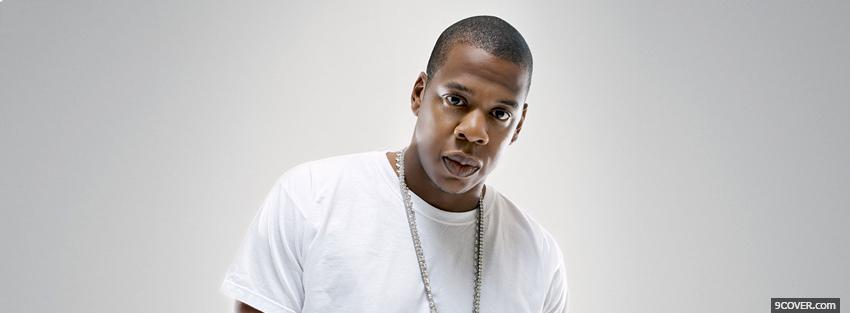 Photo jay z with white shirt Facebook Cover for Free