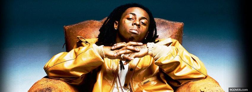 Photo lil wayne sitting seriously Facebook Cover for Free