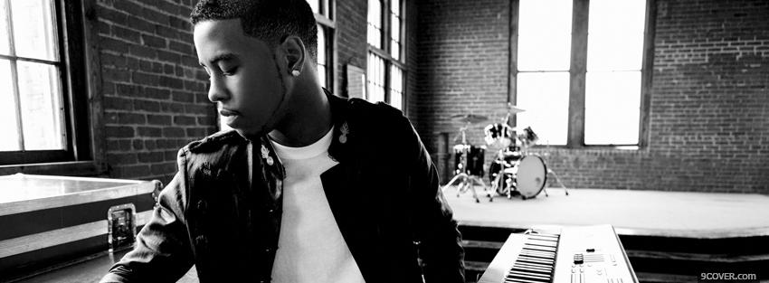 Photo jeremih black and white Facebook Cover for Free