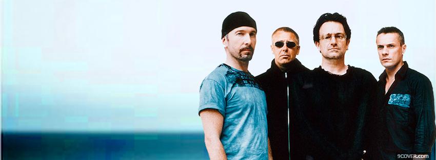 Photo the band together u 2 music Facebook Cover for Free