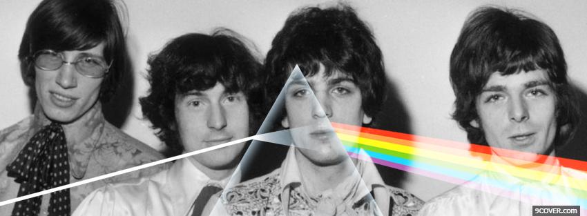 Photo pink floyd band black and white Facebook Cover for Free