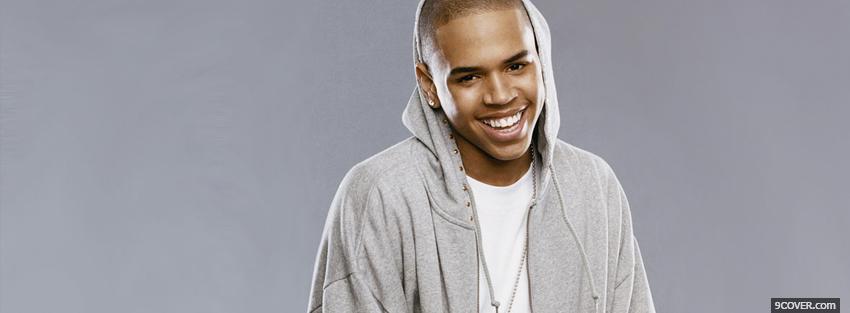 Photo chris brown with hoodie Facebook Cover for Free