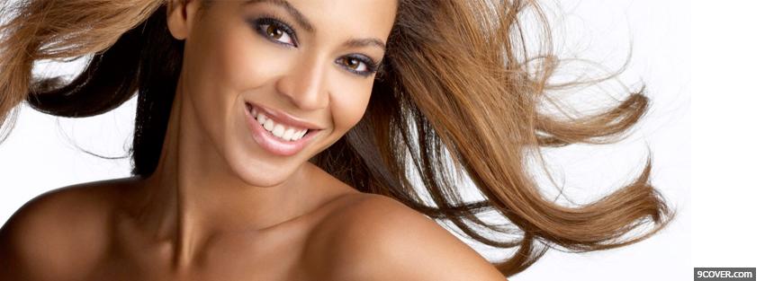 Photo beyonce knowles smiling music Facebook Cover for Free