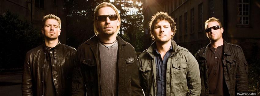 Photo group outside nickelback Facebook Cover for Free