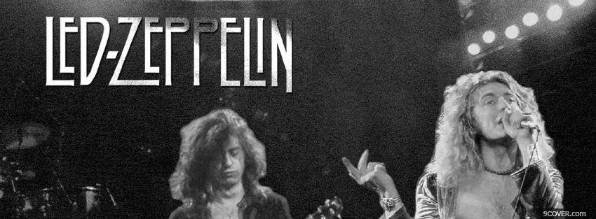 Photo led zeppelin black and white Facebook Cover for Free