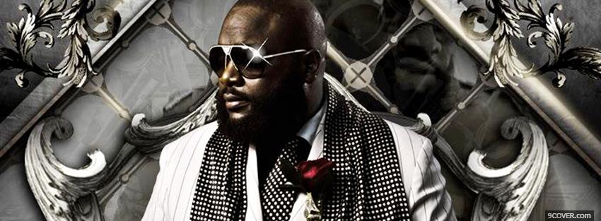 Photo rick ross with silver backround Facebook Cover for Free