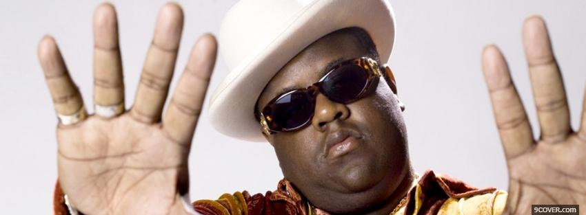 Photo notorious big with hat Facebook Cover for Free