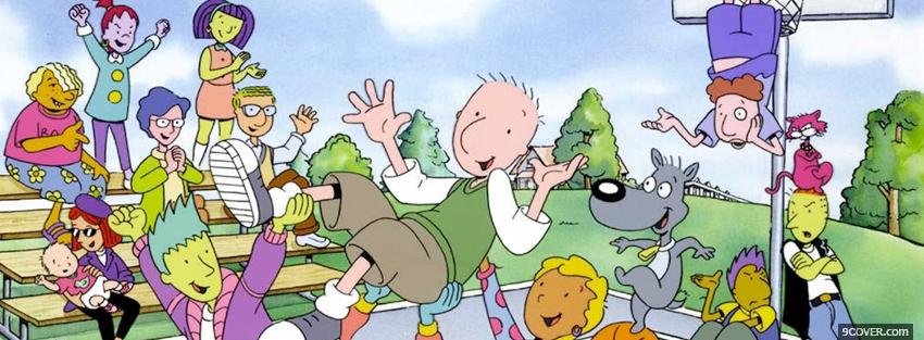 Photo doug and friends cartoons Facebook Cover for Free