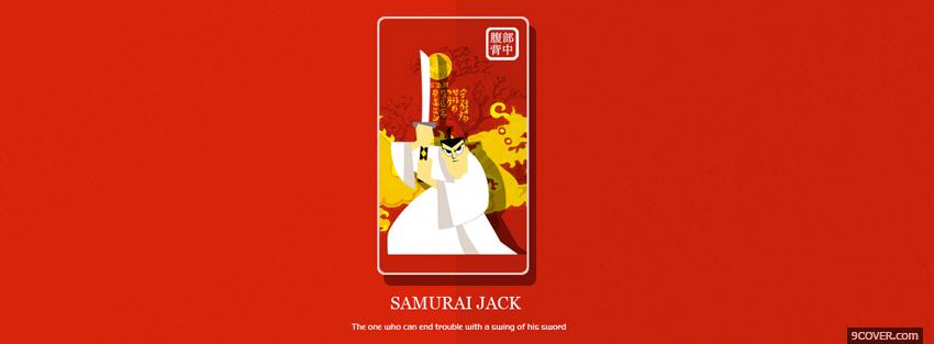 Photo samurai jack with sword Facebook Cover for Free