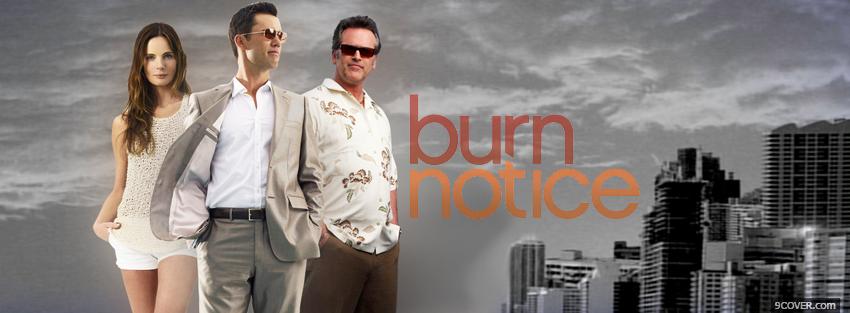Photo tv shows burn notice in the city Facebook Cover for Free