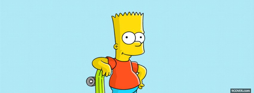 Photo bart with skateboard tv shows Facebook Cover for Free