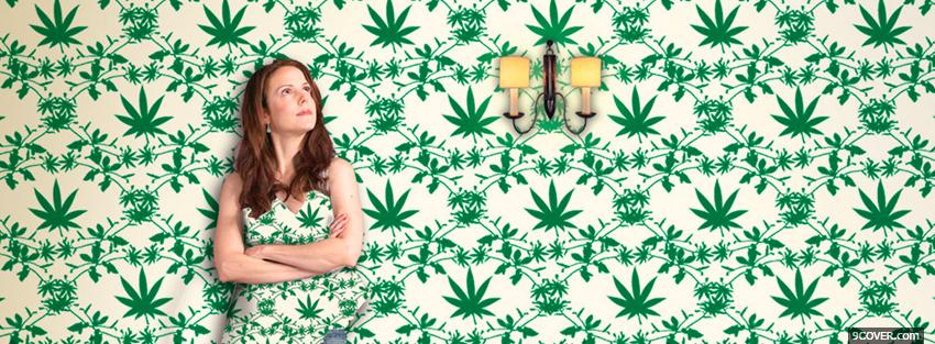 Photo tv shows weeds on the wall Facebook Cover for Free