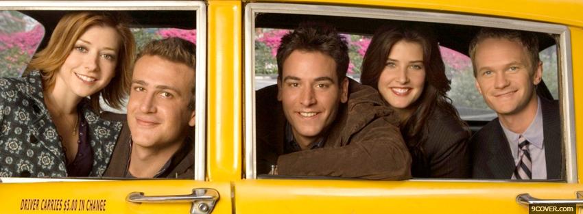Photo how i met your mother cast in taxi Facebook Cover for Free