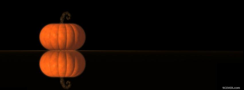 Photo halloween reflecting pumpkin Facebook Cover for Free