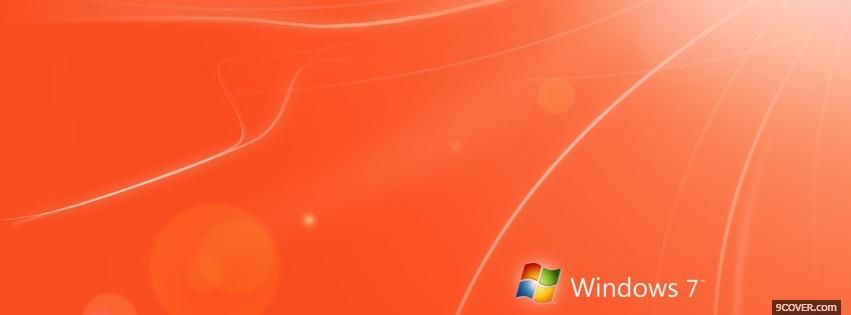 Photo windows 7 red abstract Facebook Cover for Free