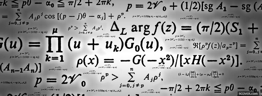 Photo math equations Facebook Cover for Free