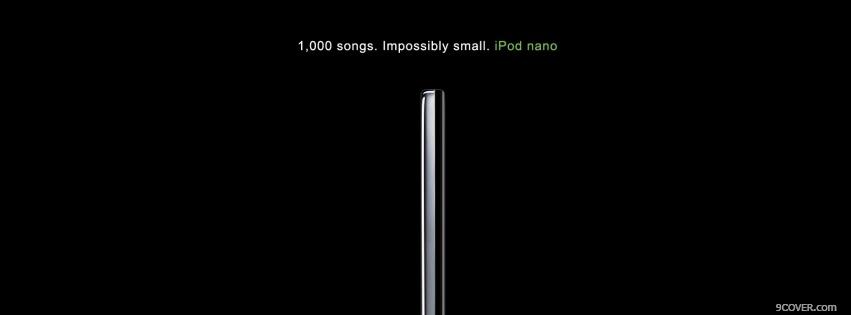 Photo very small black ipod nano Facebook Cover for Free
