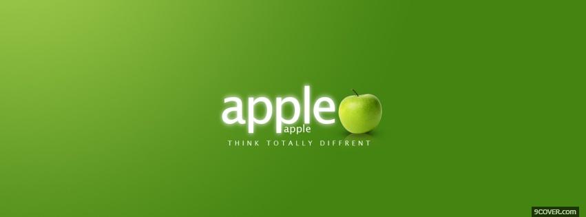 Photo apple think totally diffrent Facebook Cover for Free