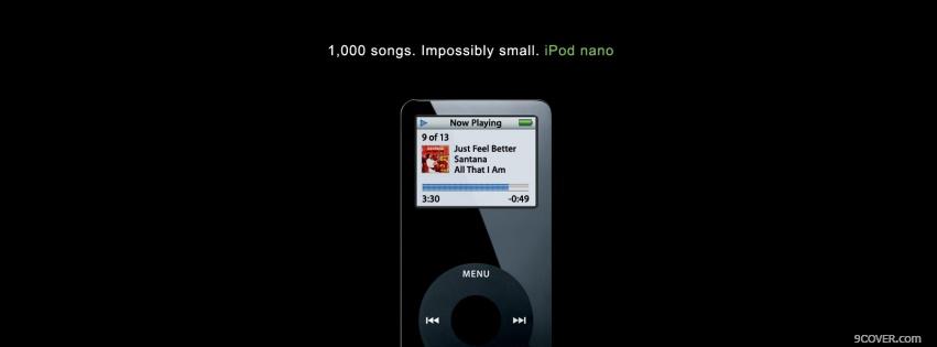 Photo technology impossibly small black ipod nano Facebook Cover for Free