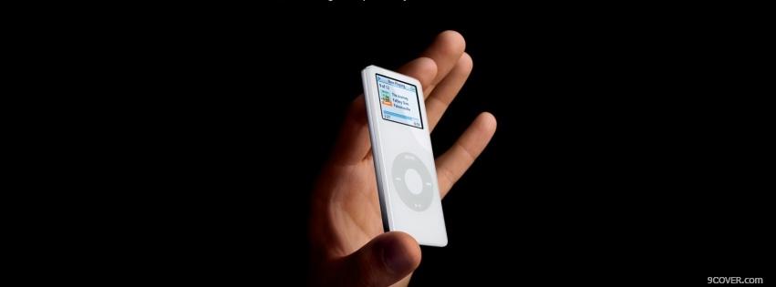 Photo technology white ipod nano Facebook Cover for Free