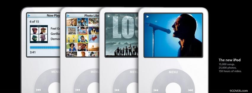 Photo the white new ipod Facebook Cover for Free