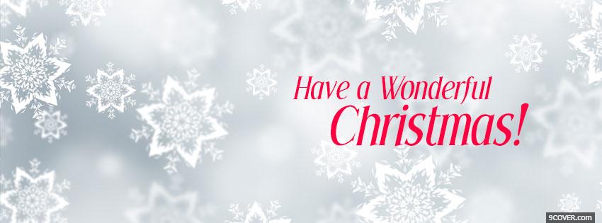 Photo Christmas White Red Facebook Cover for Free