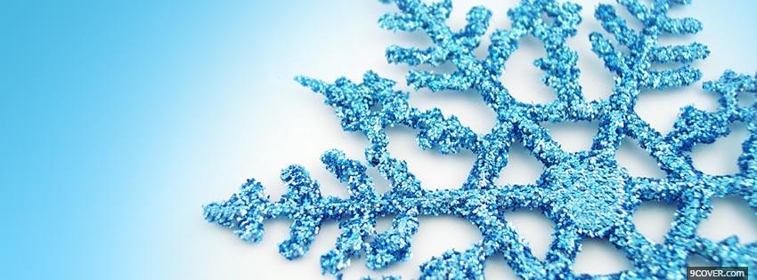Photo Snowflake Christmas Facebook Cover for Free