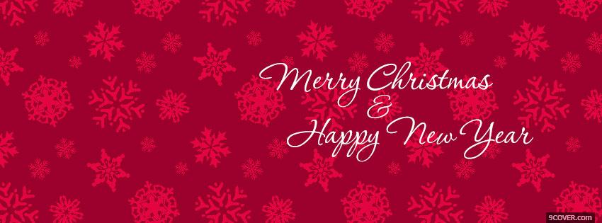 Photo Merry Christmas Happy New Year 3 Facebook Cover for Free