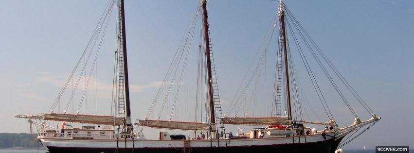 Photo big boat nature Facebook Cover for Free