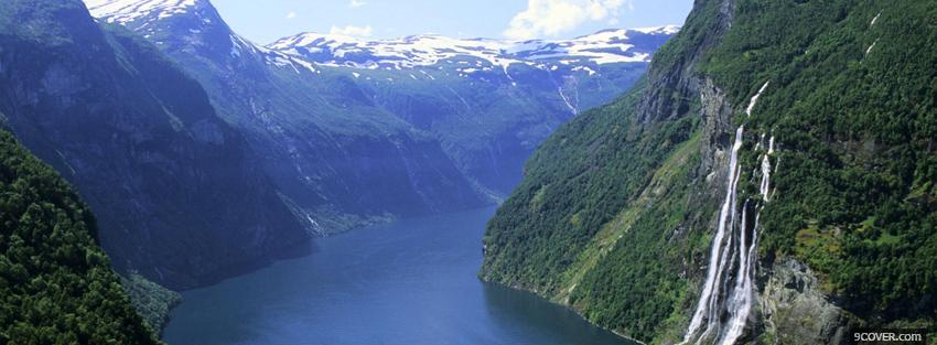Photo fjord norway nature Facebook Cover for Free