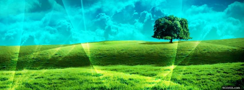 Photo bright landscape nature Facebook Cover for Free